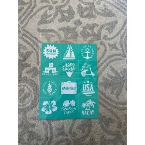 Chalk Couture Beach Day Chalk Transfer B192143 Summer Nautical Reusable Stencil